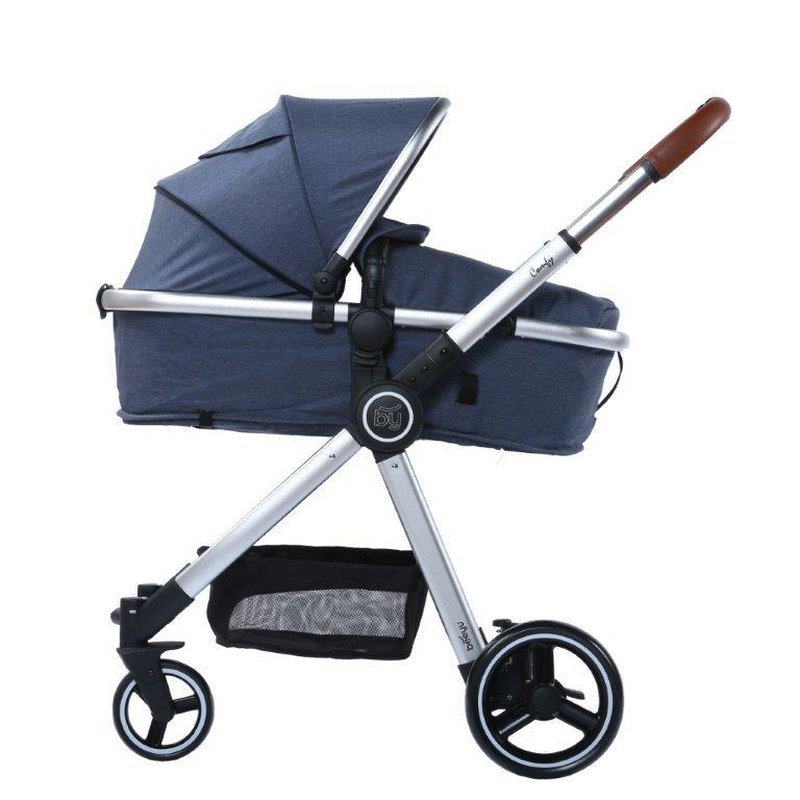 TitaniumBaby - Wózek dziecięcy Beeyu COMFY Denim blue 3w1