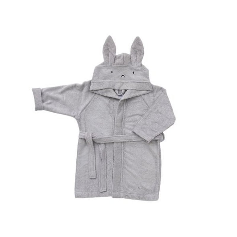 Bamboom - Szlafrok Bambusowy z Kapturkiem i Uszami, Popielaty, 2-4l