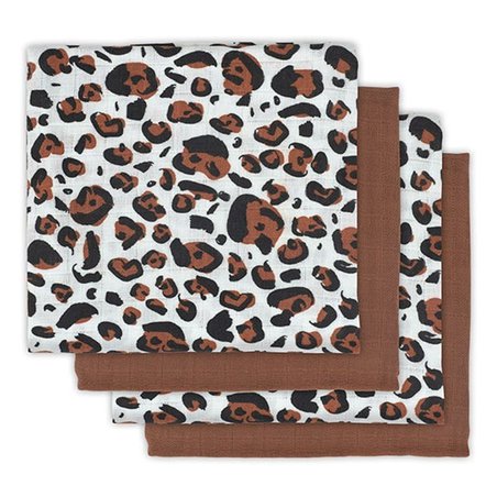 Jollein - Baby & Kids - Jollein - 4 pieluszki niemowlęce Hydrophlic 70 x 70 cm Leopard natural