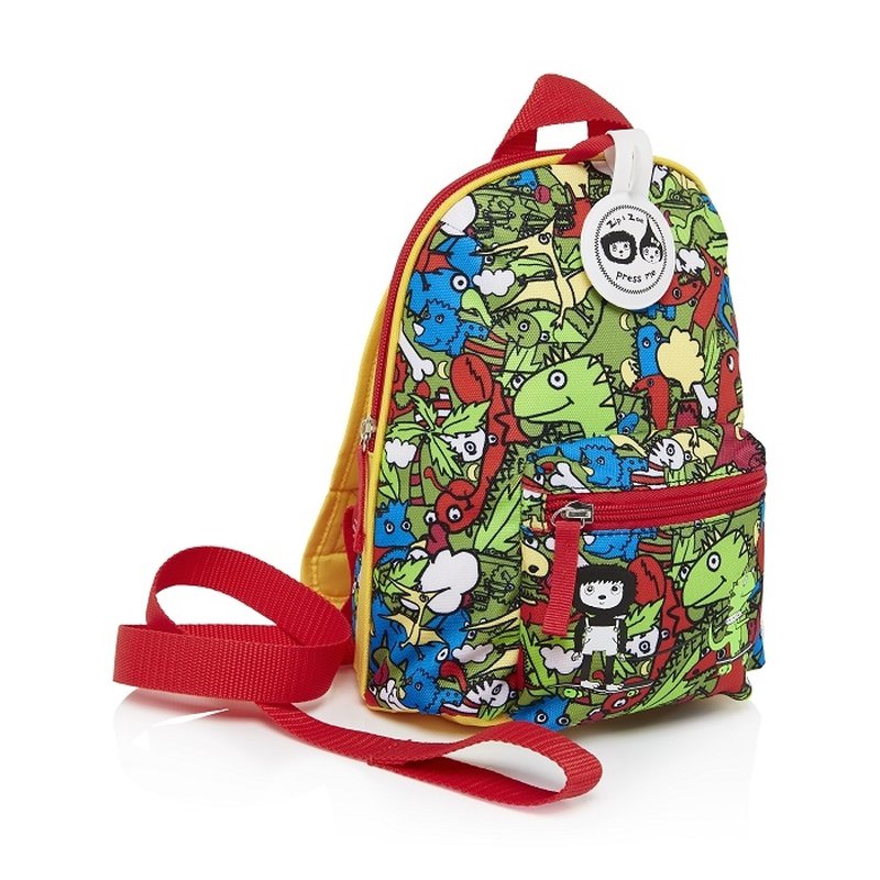Zip & Zoe Plecak Mini ze Smyczą Dino Multi