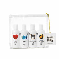 Linea MammaBaby - Zestaw kosmetyków MammaBaby 4 x 100ml (mydło, płyn do kąpieli, szampon, olejek) Cosmos