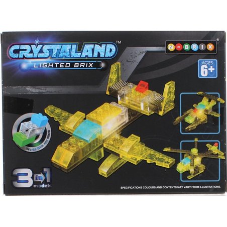 Crystaland - Klocki swiecace LED 3w1 pojazd konstrukcyjny
