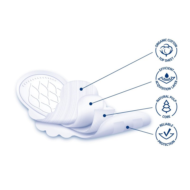 Vuokkoset, COTTON, Podpaski ze Skrzydełkami Normal Sensitive, 12 szt. VUOKKOSET