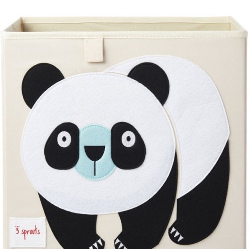 3 Sprouts Pudełko na Zabawki Panda Black