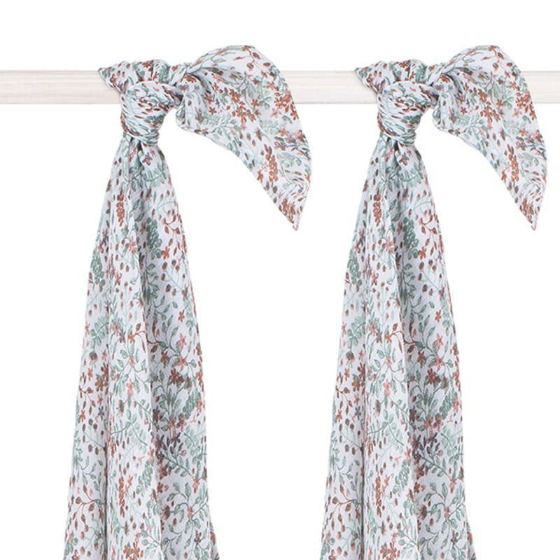 Jollein - Baby & Kids - Jollein - 2 otulacze niemowlęce Hydrophilic 115 x 115 cm Bloom