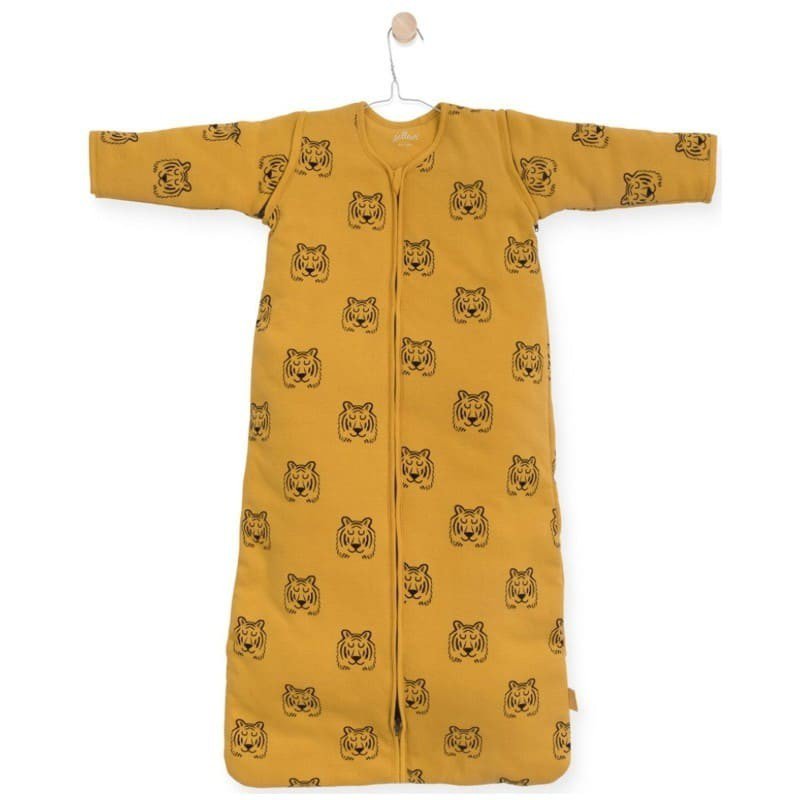 Jollein - Baby & Kids - Jollein - Śpiworek niemowlęcy całoroczny 4 pory roku z odpinanymi rękawami Tiger MUSTARD 90 cm