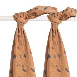 Jollein - Baby & Kids - Jollein - 2 otulacze niemowlęce Hydrophilic 115 x 115 cm Spot CARAMEL