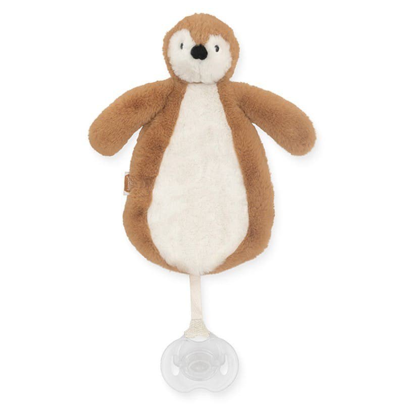 Jollein - Baby & Kids - Jollein - Przytulanka dou dou z zawieszką na smoczek Pingwin CARAMEL