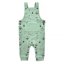 Jollein - Baby & Kids - Jollein - Ogrodniczki rozpinane z BIO bawełny organicznej Cyrk FOREST GREEN 50/56