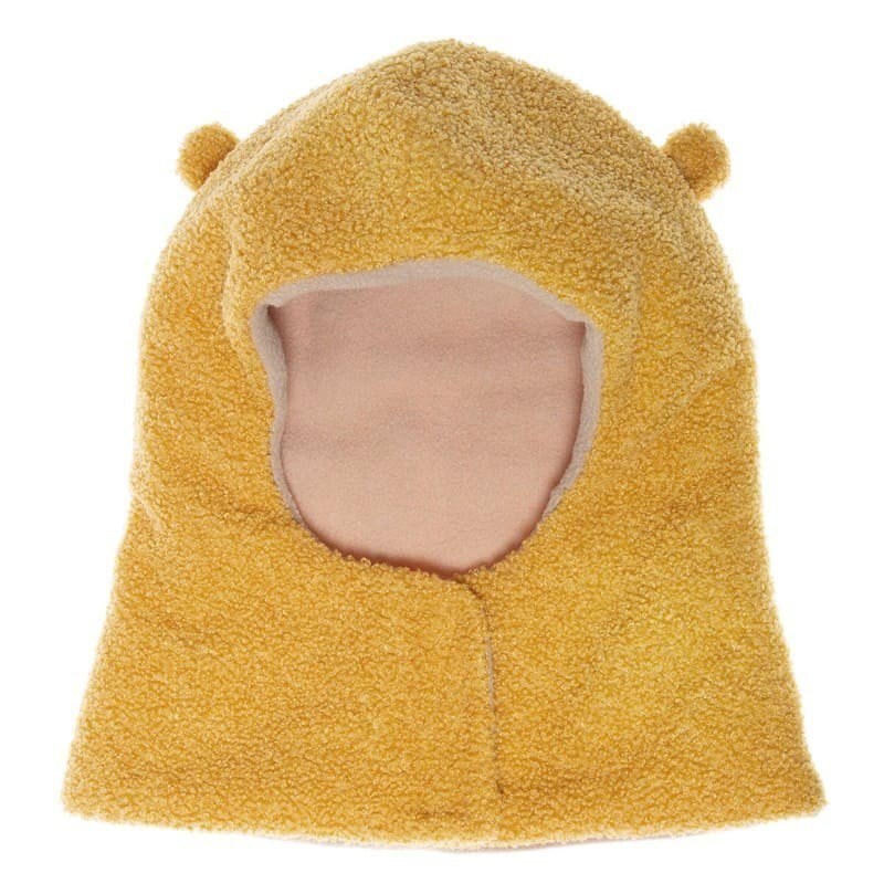 Rockahula Kids - czapka zimowa kominiarka rozpinana Billie Bear Boucle Ochre 3 - 6 lat