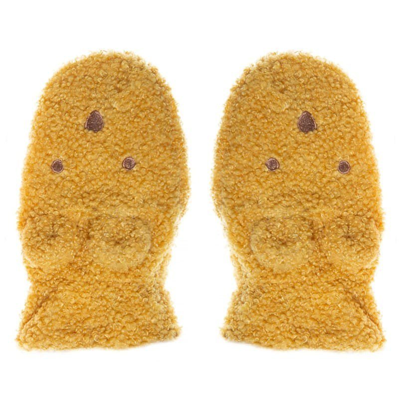 Rockahula Kids - rękawiczki zimowe Billie Bear Boucle Ochre 3 - 6 lat