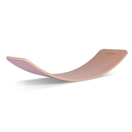 Deska do balansowania XL z filcem, Transparent Lacquer, Wild Rose, Wobbel