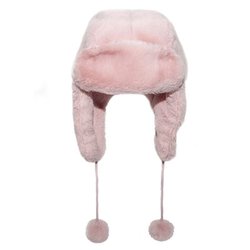 Rockahula Kids - czapka zimowa futerko Teddy Fur Dusky Pink 7 - 10 lat