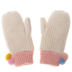 Rockahula Kids - rękawiczki zimowe Dreamy Rainbow Knit Bobble 3 - 6 lat