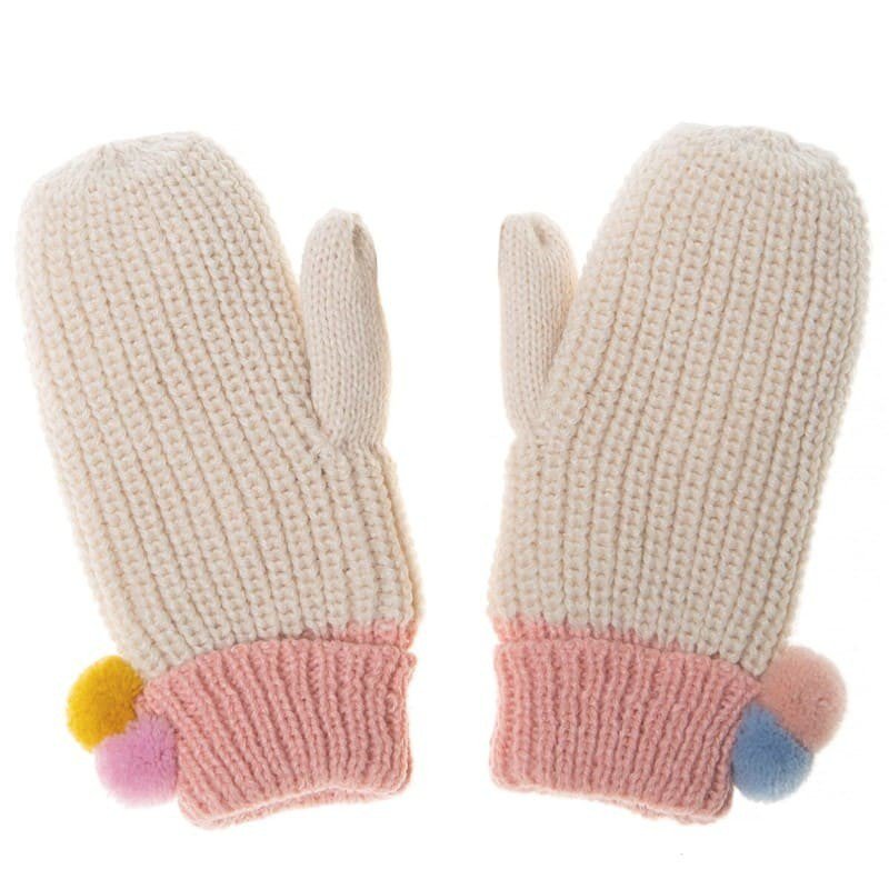 Rockahula Kids - rękawiczki zimowe Dreamy Rainbow Knit Bobble 3 - 6 lat