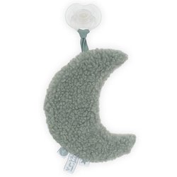 Jollein - Baby & Kids - Jollein - Przytulanka dou dou z zawieszką na smoczek Księżyc ASH GREEN
