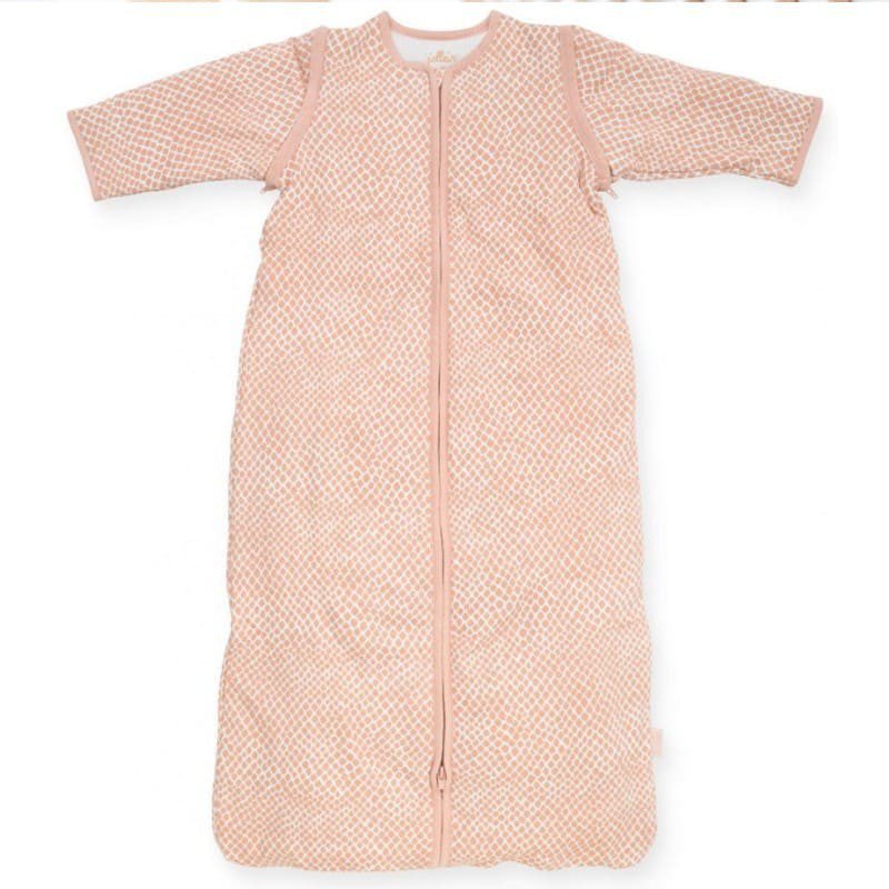 Jollein - Baby & Kids - Jollein - Śpiworek niemowlęcy całoroczny 4 pory roku z odpinanymi rękawami Snake PALE PINK 70 cm