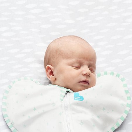 Love to Dream - Otulacz Swaddle UP - rozmiar M - miętowy - ETAP 1 - 1.0 TOG Organic