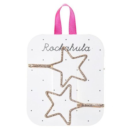 Rockahula Kids - wsuwki do włosów Starry Cut out Glitter Gold