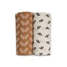 Lulujo Kocyk Muślinowy Birds/Mudcloth 2szt Lulujo Kocyk Muślinowy Birds/Mudcloth 2szt