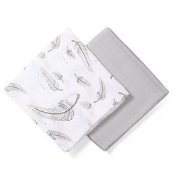 BABYONO - 537/01 Otulacze z muślinu bambusowego (dwupak)