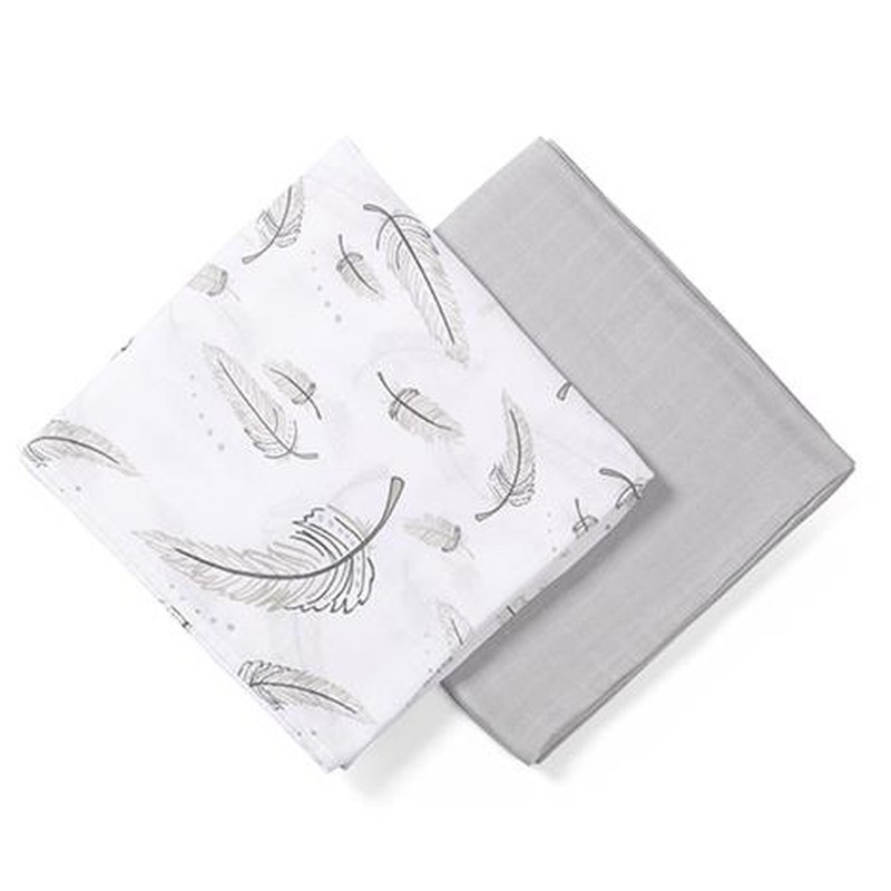BABYONO - 537/01 Otulacze z muślinu bambusowego (dwupak)