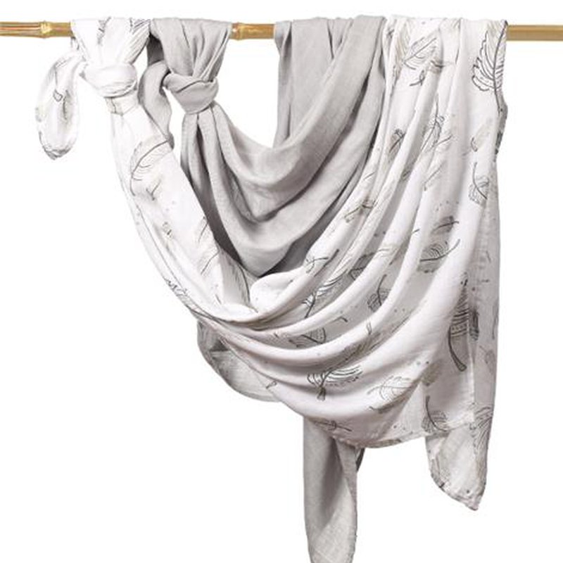 BABYONO - 537/01 Otulacze z muślinu bambusowego (dwupak)