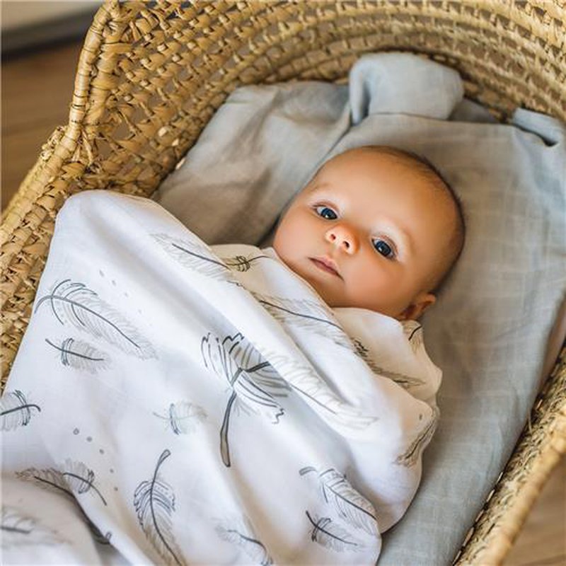 BABYONO - 537/01 Otulacze z muślinu bambusowego (dwupak)