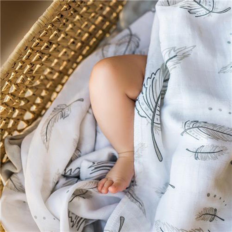 BABYONO - 537/01 Otulacze z muślinu bambusowego (dwupak)