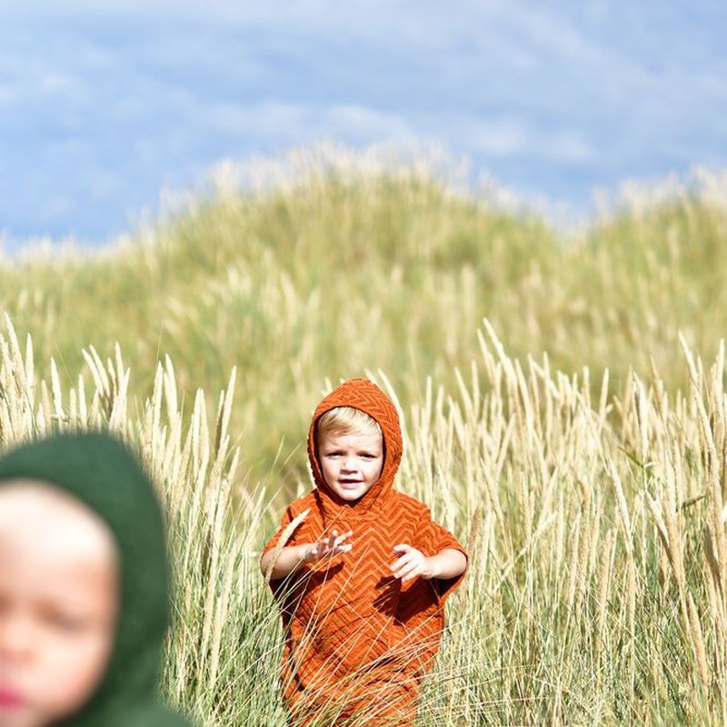 Filibabba Poncho Zigzag Dark Green FILIBABBA