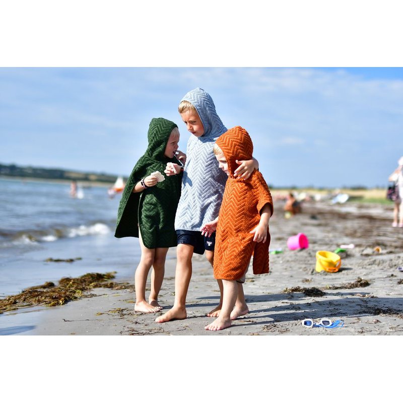 Filibabba Poncho Zigzag Dark Green FILIBABBA