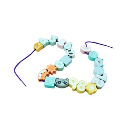 AdamToys - Korale do nawlekania pastelowe zwierzaki