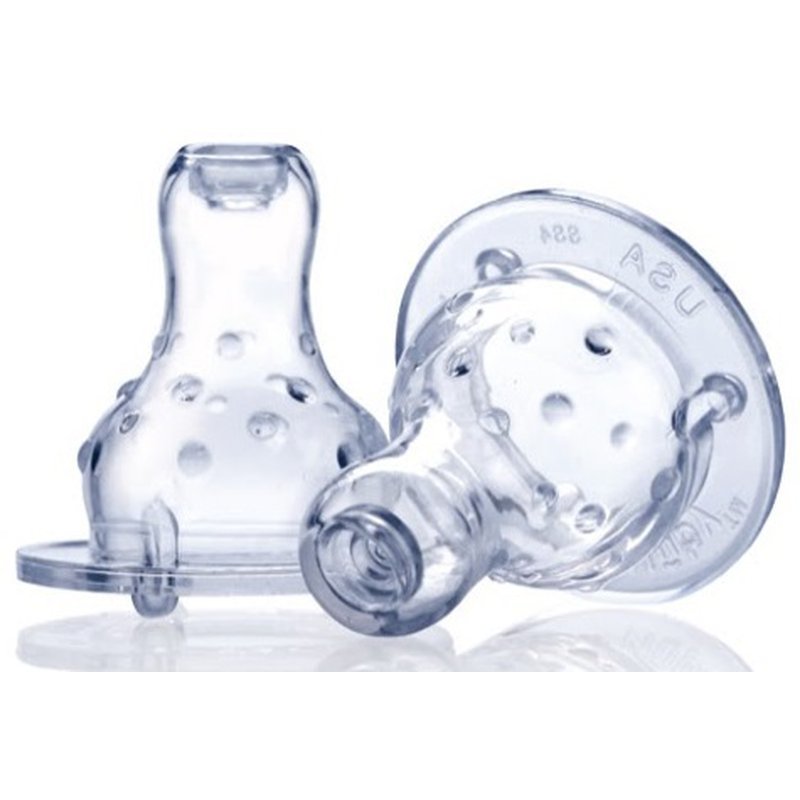 Smoczek silikonowy niekapek Nuby - standardowa szyjka 2szt.