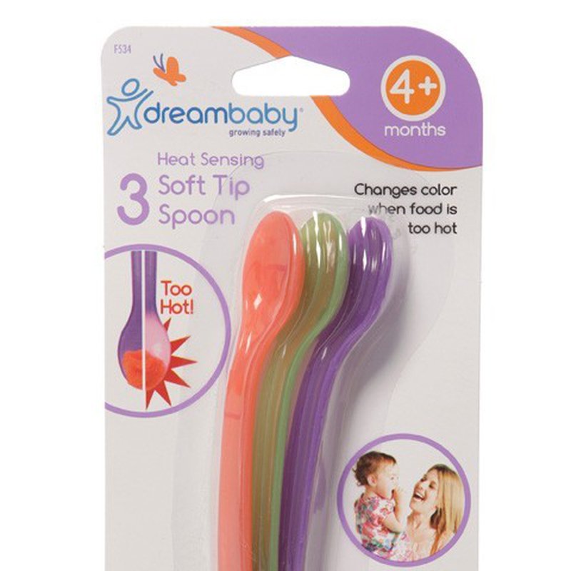 Dreambaby - Miękkie łyżeczki do karmienia z czujnikiem ciepła - 3 szt.