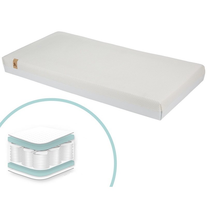 CuddleCo - Materac do łóżeczka Signature 140x70 cm bambus, sprężyny kieszeniowe
