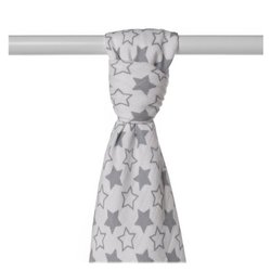 Ręcznik bambusowy XKKO BMB 90x100 - Little Stars Silver