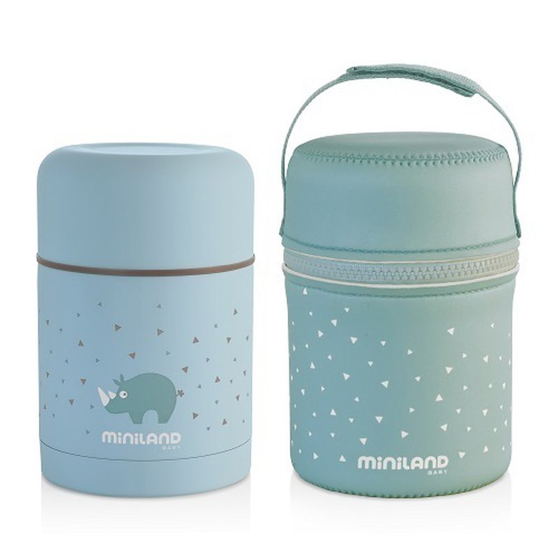 Miniland - Termos do posiłków Azure-Rose 600ml z powłoką -  seledynowy