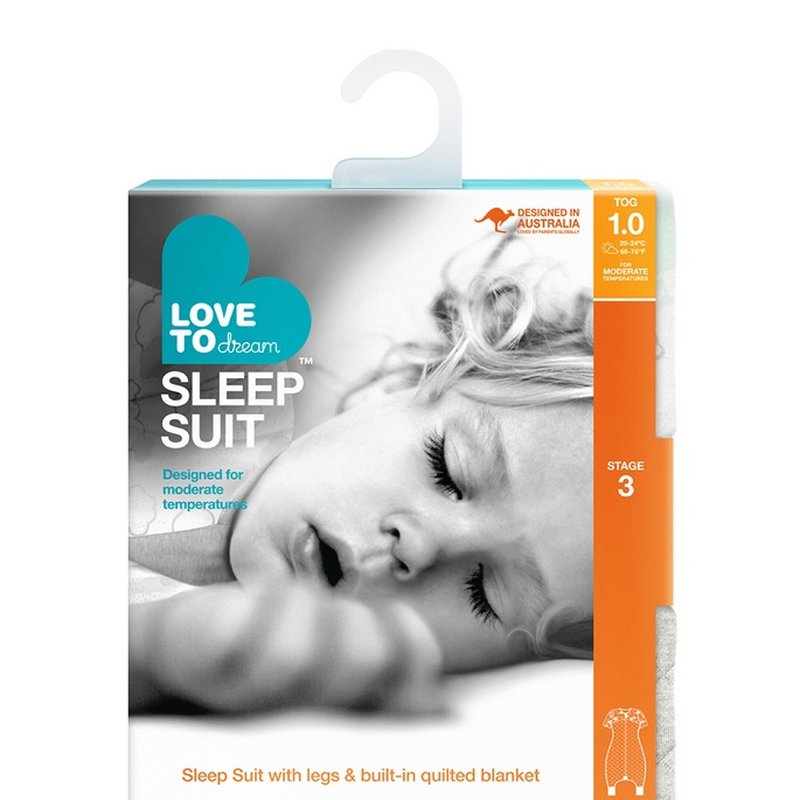 Piżama Love To Dream - 6-12 miesięcy-biała - ETAP 3 - 1.0 TOG Original Love to Dream