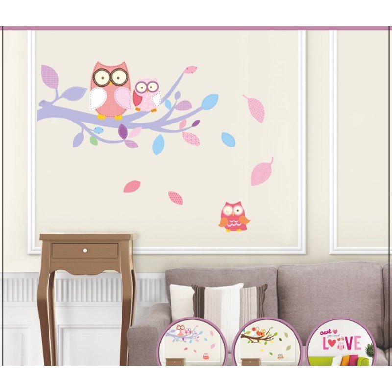 MARKO - Dekoracje Ścienne - Dekoracje ścienne - Sowy Różowe