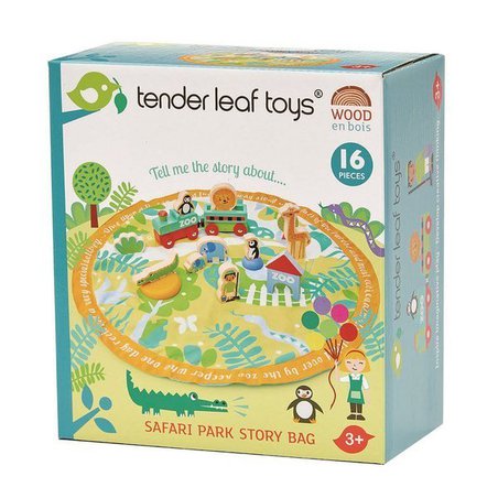 Mata z drewnianymi zabawkami - Safari, Tender Leaf Toys tender leaf toys