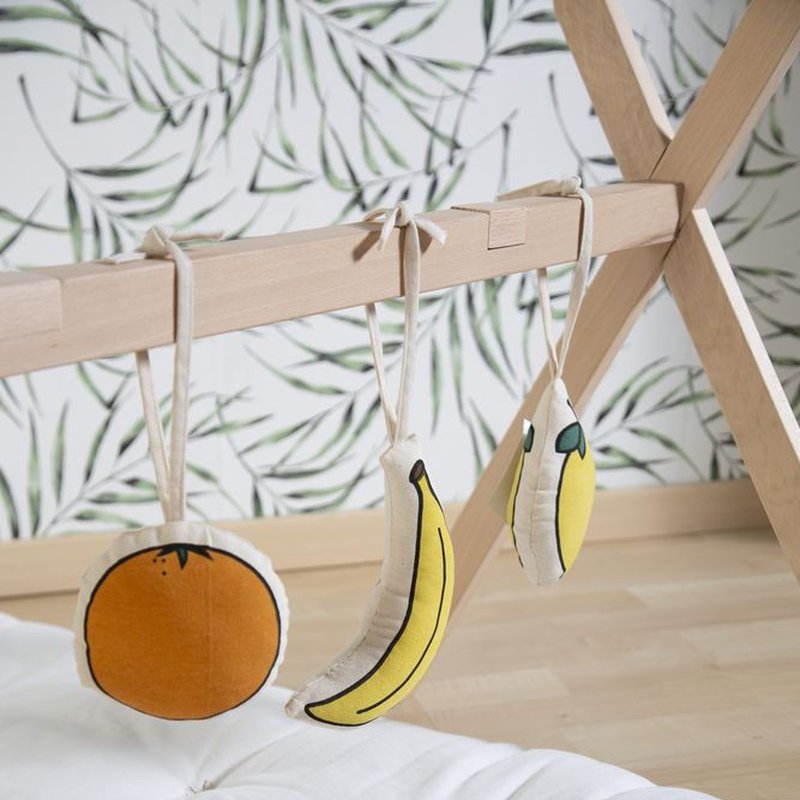 Childhome Zestaw zabawek 4 szt. Canvas do Tipi Play Gym CHILDHOME