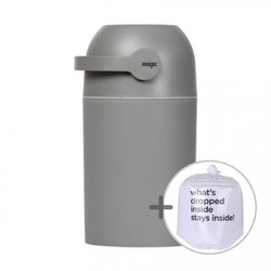 Magic - Kosz na zużyte pieluchy - grafitowy (na 25 pieluch) + worki