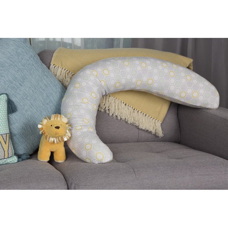 CuddleCo - Poduszka Rogal Comfi-Mum 5w1 bambus - plaster miodu pastelowy