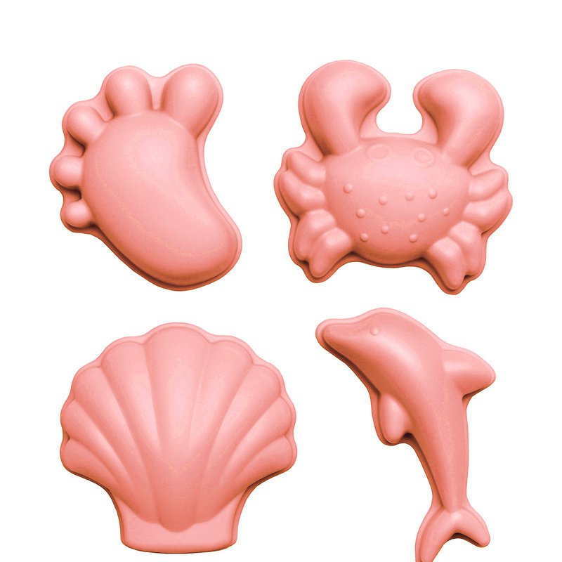 Funkit world - Silikonowe Foremki do piasku 4 szt. Scrunch - Koralowy