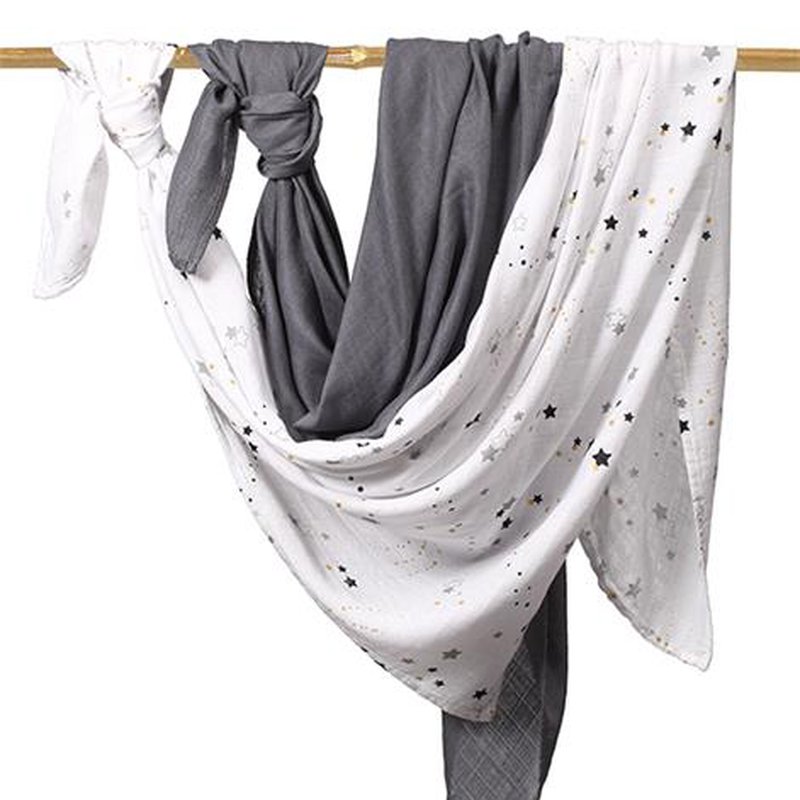 BABYONO - 537/02 Otulacze z muślinu bambusowego (dwupak)