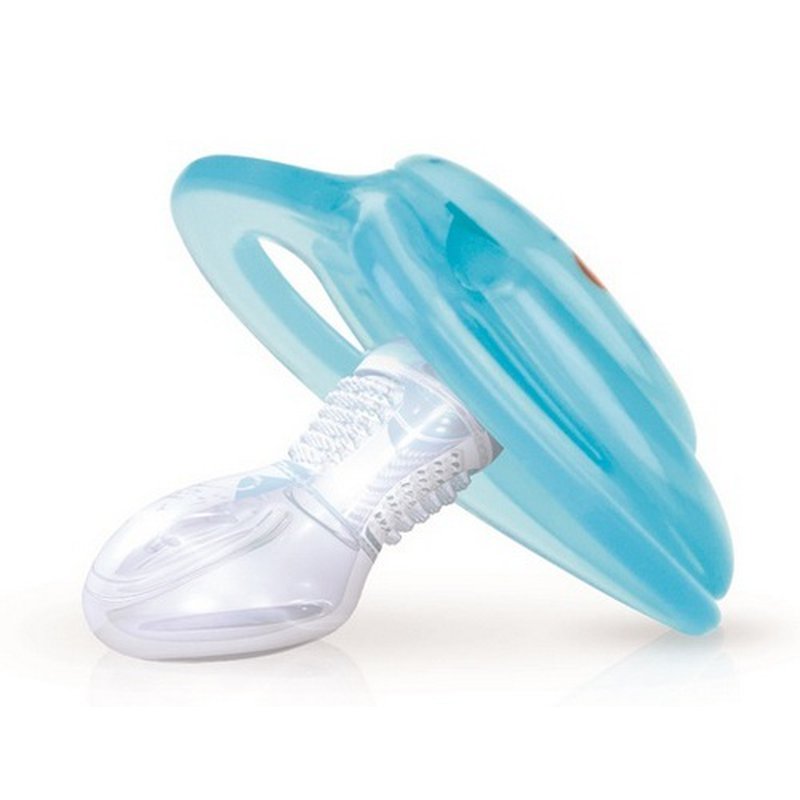Smoczek silikonowy do uspokajania Nuby - ortodontyczny (6-18m)