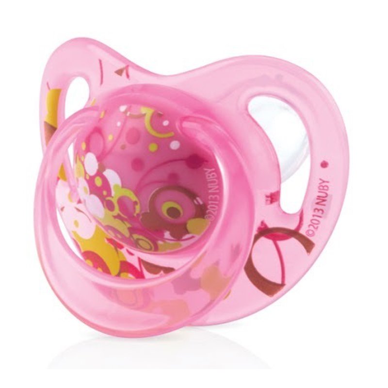 Smoczek silikonowy do uspokajania Nuby - ortodontyczny (6-18m)