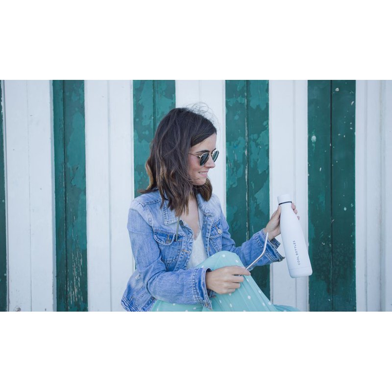 COOLBOTTLES - Cool Bottles Zakrętka 260-350-500 ml Mono White