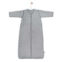 Jollein - Baby & Kids - Jollein - Śpiworek niemowlęcy całoroczny 4 pory roku z odpinanymi rękawami Rib STONE GREY 110 cm