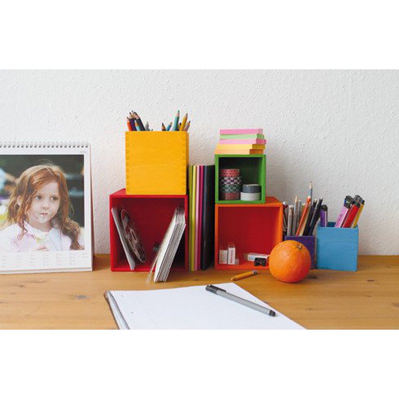 Drewniane Pudełka 0+, tęczowe, Grimm's